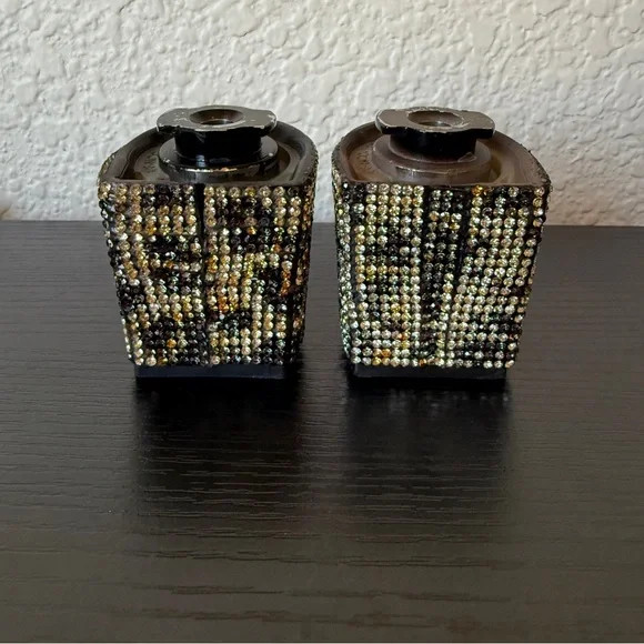 Pashion Footwear Glittering Black and Gold Heels - Picture 4 of 10